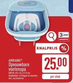 ALDI Ambiano opvouwbare voetenspa aanbieding