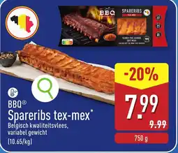 ALDI BBQ Spareribs tex-mex aanbieding
