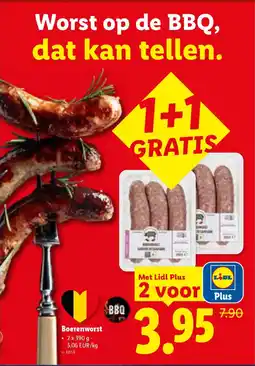 Lidl Boerenworst aanbieding