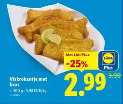 Lidl Viskrokantje met kaas aanbieding