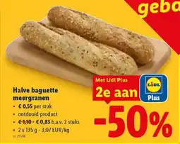 Lidl Halve baguette meergranen aanbieding
