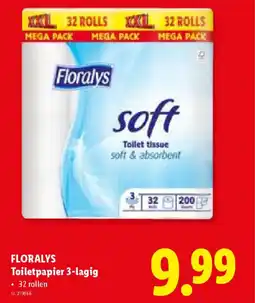 Lidl Floralys toiletpapier 3-lagig aanbieding