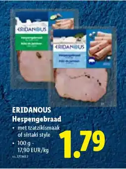 Lidl Eridanous hespengebraad aanbieding
