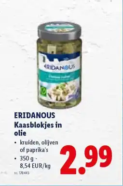 Lidl Eridanous kaasblokjes in olie aanbieding