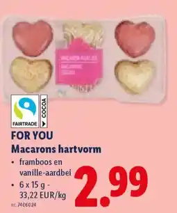 Lidl For you macarons hartvorm aanbieding