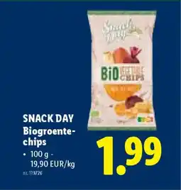 Lidl Snack day biogroente chips aanbieding