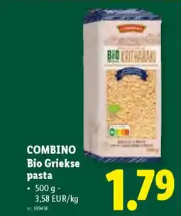 Lidl Combino bio griekse pasta aanbieding