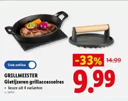 Lidl Grillmeister gietijzeren grillaccessoires aanbieding