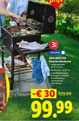 Lidl Grillmeister houtskoolbarbecue aanbieding