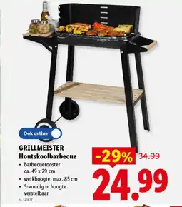 Lidl Grillmeister houtskoolbarbecue aanbieding