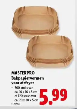 Lidl Masterpro bakpapiervormen voor airfryer aanbieding