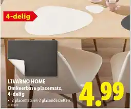 Lidl Livarno home omkeerbare placemats 4-delig aanbieding
