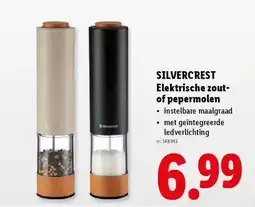Lidl Silvercrest elektrische zout of pepermolen aanbieding