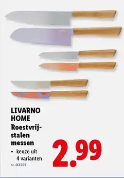 Lidl Livarno home roestvrij stalen messen aanbieding
