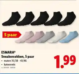 Lidl Esmara sneakersokken aanbieding