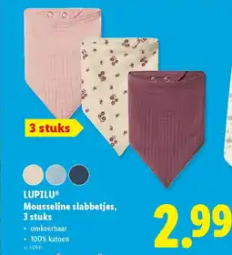 Lidl LUPILU Mousseline slabbetjes aanbieding