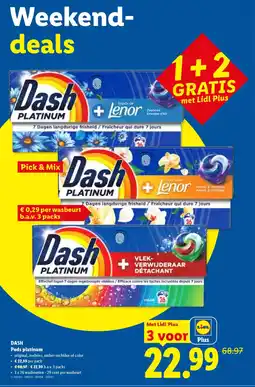 Lidl Dash pods platinum aanbieding