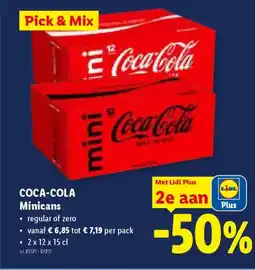 Lidl Coca cola minicans aanbieding
