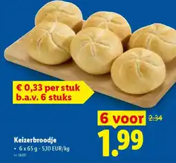 Lidl Keizerbroodje aanbieding