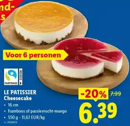 Lidl Le patissier cheesecake aanbieding
