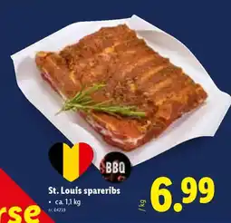 Lidl BBQ St. Louis spareribs aanbieding