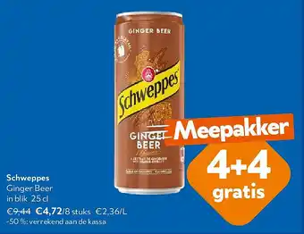 Schweppes Ginger Beer in blik 25 cl