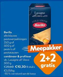 OKay Barilla Lasagne all’ Uovo 500 g aanbieding