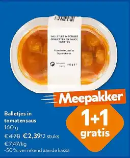 OKay Balletjes in tomatensaus 160 g aanbieding