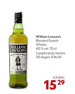 OKay William Lawson’s Blended Scotch Whisky 40 % vol 70 cl aanbieding