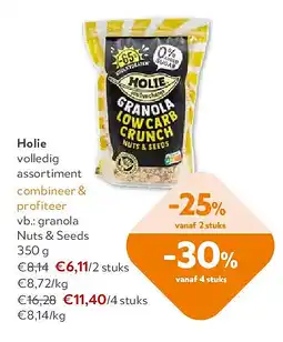 OKay Holie granola Nuts & Seeds 350 g aanbieding