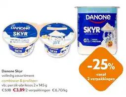 OKay Danone Skyr perzik-abrikoos 2 x 145 g aanbieding