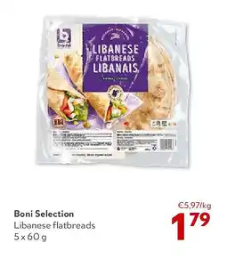 OKay Boni Selection Libanese flatbreads 5 x 60 g aanbieding