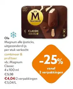 OKay Ola Magnum Classic 4 x 100 ml aanbieding