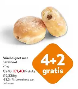 OKay Minibeignet met hazelnoot 25 g aanbieding