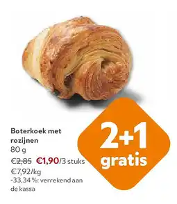 OKay Boterkoek met rozijnen 80 g aanbieding