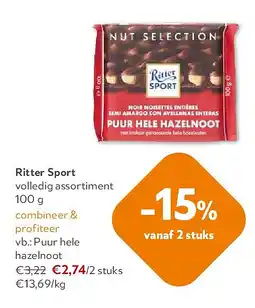 OKay Ritter Sport Puur hele hazelnoot aanbieding