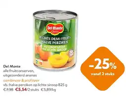 OKay Del Monte halve perziken op lichte siroop 825 g aanbieding