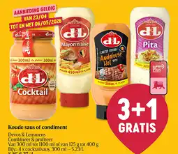 Delhaize Koude saus of condiment aanbieding