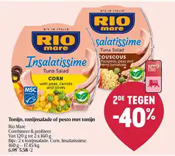 Delhaize Tonijn, tonijnsalade of pesto met tonijn aanbieding