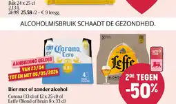Delhaize Bier met of zonder alcohol aanbieding