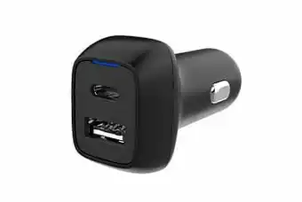 AUVA BeHello Car Charger DUAL USB-C PD 20W and USB-A 2.4A Zwart aanbieding