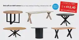 Woonsquare Stel zelf uw tafel samen aanbieding