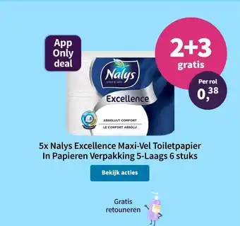 5x Nalys Excellence Maxi-Vel Toiletpapier In Papieren Verpakking