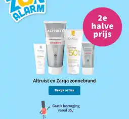 Plein.nl Altruist en Zarqa zonnebrand aanbieding