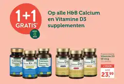 Holland & Barrett Op alle H&B Calcium en Vitamine D3 supplementen aanbieding