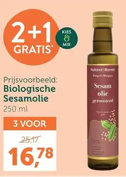 Holland & Barrett Biologische Sesamolie aanbieding