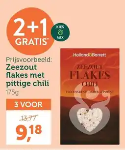 Holland & Barrett Zeezout flakes met pittige chili aanbieding