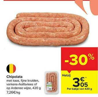 Carrefour Market Chipolata aanbieding