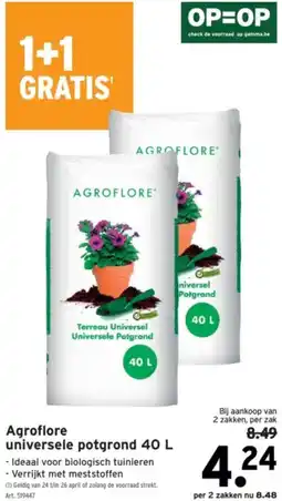 GAMMA Agroflore universele potgrond aanbieding