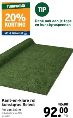 GAMMA Kant-en-klare rol kunstgras Select aanbieding